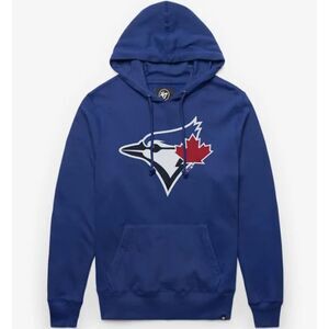 47 Toronto Blue Jays Mens Blue Imprint Headline Long Sleeve Hoodie